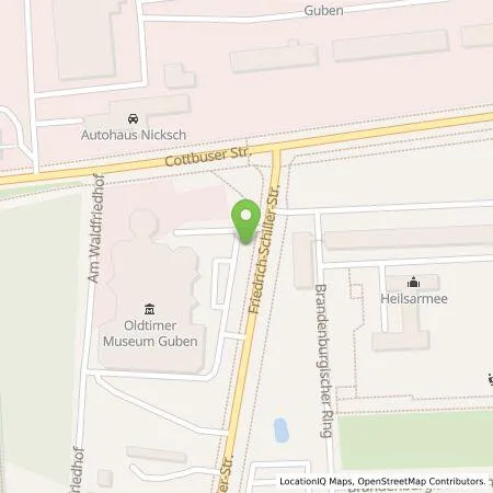 Standortübersicht der Tankstelle Energieversorgung Guben GmbH in 03172 Guben