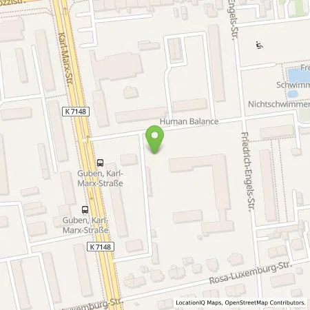 Standortübersicht der Tankstelle Energieversorgung Guben GmbH in 03172 Guben