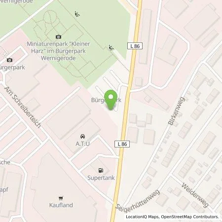 Standortübersicht der Tankstelle Stadtwerke Wernigerode GmbH in 38855 Wernigerode