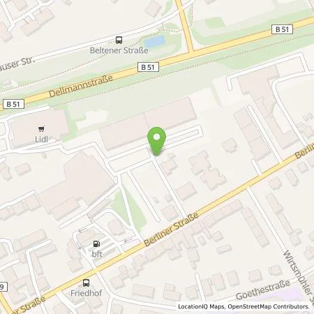 Standortübersicht der Tankstelle BEW Bergische Energie und Wasser GmbH in 42929 Wermelskirchen