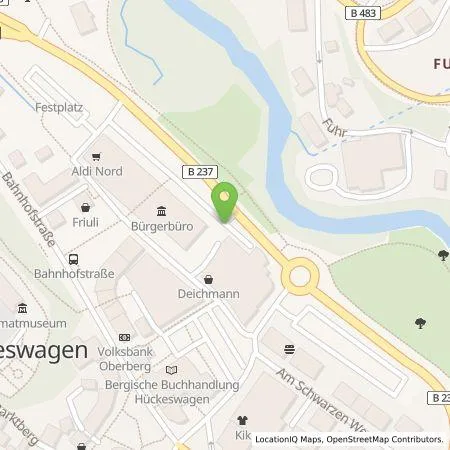 Standortübersicht der Tankstelle BEW Bergische Energie und Wasser GmbH in 42499 Hückeswagen