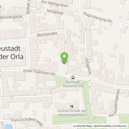 Standortübersicht der Tankstelle Stadtwerke Neustadt an der Orla in 07806 Neustadt an der Orla