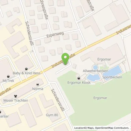 Standortübersicht der Tankstelle Überlandzentrale Wörth/Isar Altheim Netz AG in 84030 Ergolding