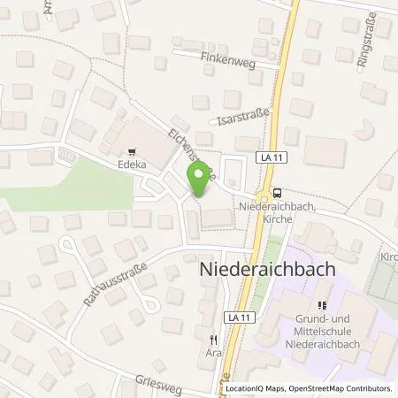 Standortübersicht der Tankstelle Überlandzentrale Wörth/Isar Altheim Netz AG in 84100 Niederaichbach