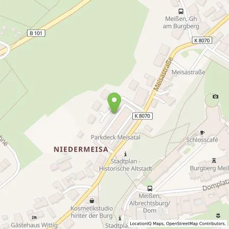 Standortübersicht der Tankstelle Meißener Stadtwerke GmbH in 01662 Meißen