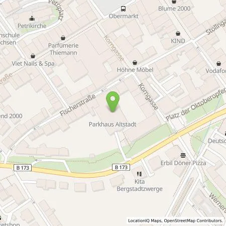 Standortübersicht der Tankstelle Stadtwerke Freiberg AG in 09599 Freiberg