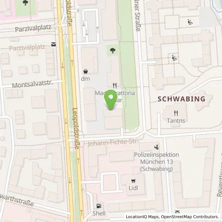 Standortübersicht der Tankstelle Park One GmbH in 80804 München