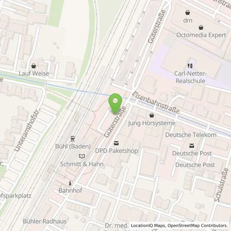 Standortübersicht der Tankstelle Stadtwerke Bühl GmbH in 77815 Bühl