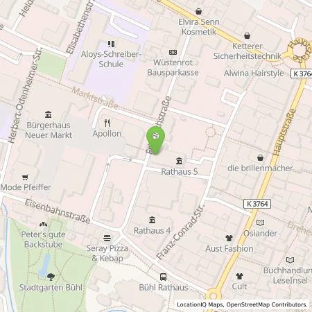 Standortübersicht der Tankstelle Stadtwerke Bühl GmbH in 77815 Bühl