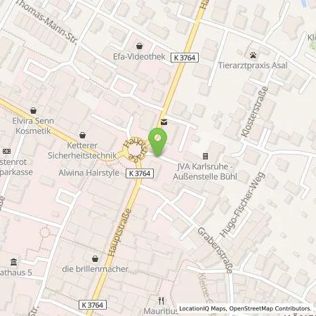 Standortübersicht der Tankstelle Stadtwerke Bühl GmbH in 77815 Bühl