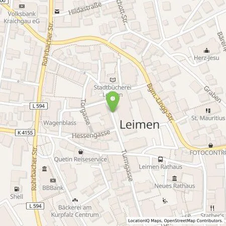 Standortübersicht der Tankstelle Stadt Leimen in 69181 Leimen