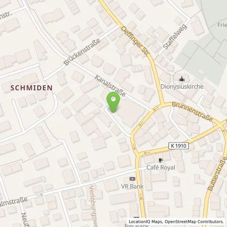 Standortübersicht der Tankstelle Neue Energie Fellbach GmbH in 70736 Fellbach