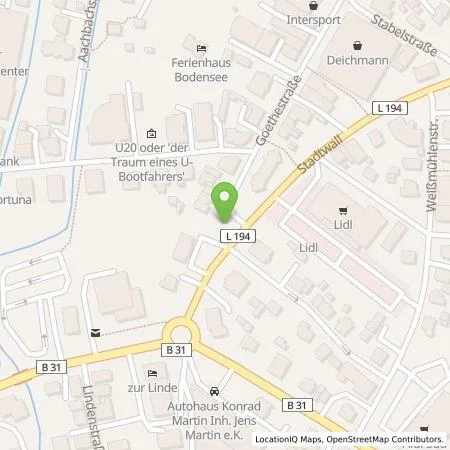 Standortübersicht der Tankstelle Regioladen+ GmbH & Co.KG in 78333 Stockach