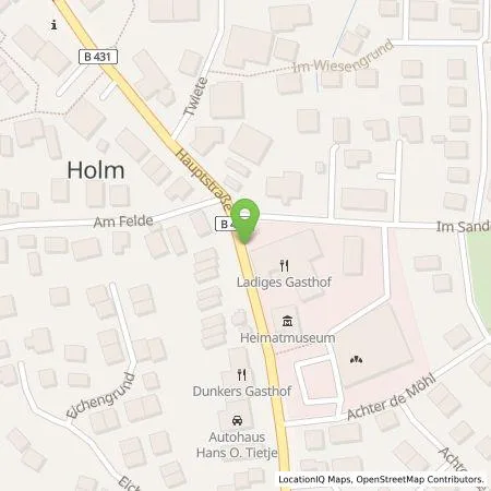 Standortübersicht der Tankstelle cocharge gmbh in 25488 Holm