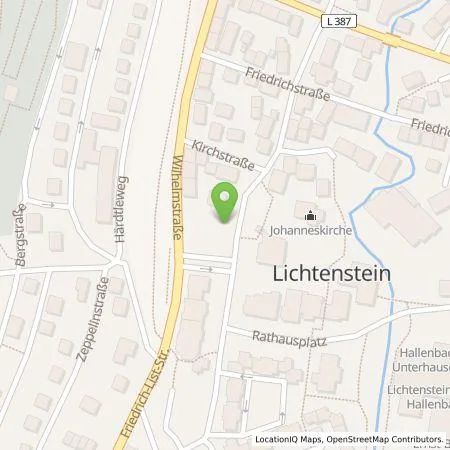 Standortübersicht der Tankstelle deer GmbH in 72805 Lichtenstein