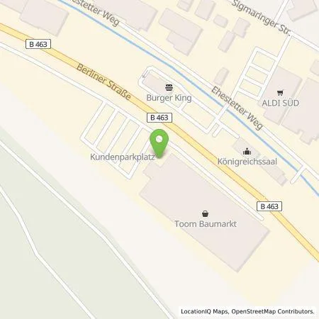 Standortübersicht der Tankstelle Ladegrün! eG in 72458 Albstadt