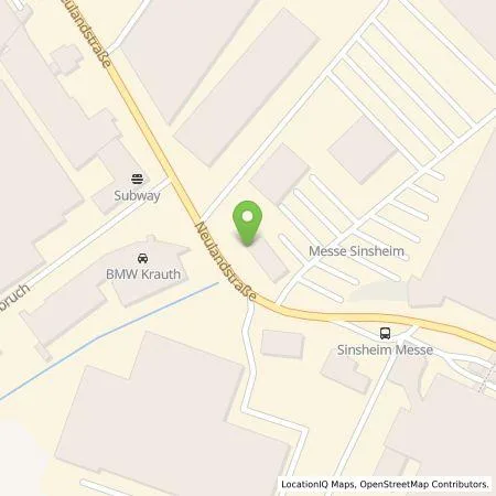 Standortübersicht der Tankstelle BEG Kraichgau eG in 74889 Sinsheim