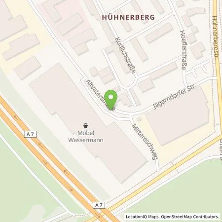 Standortübersicht der Tankstelle Möbel Wassermann GmbH in 87700 Memmingen