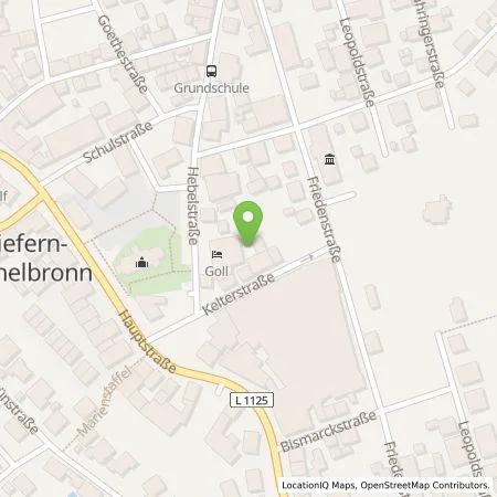 Standortübersicht der Tankstelle Dietrich Werner Goll GmbH in 75223 Niefern-Öschelbronn