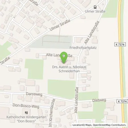 Standortübersicht der Tankstelle Katrin Schneiderhan in 89155 Erbach