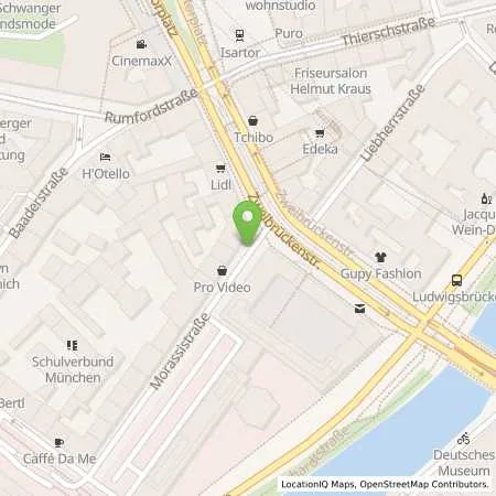 Standortübersicht der Tankstelle SWM Versorgungs GmbH in 80469 München