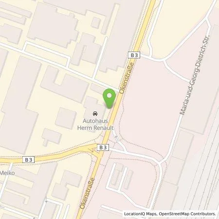 Standortübersicht der Tankstelle Autohaus Herm e.K. in 77652 Offenburg