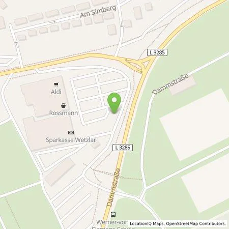 Standortübersicht der Tankstelle Berndt Hartmann in 35576 Wetzlar