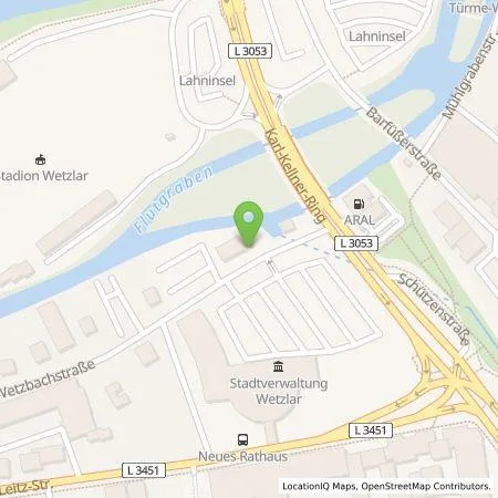 Standortübersicht der Tankstelle Berndt Hartmann in 35578 Wetzlar