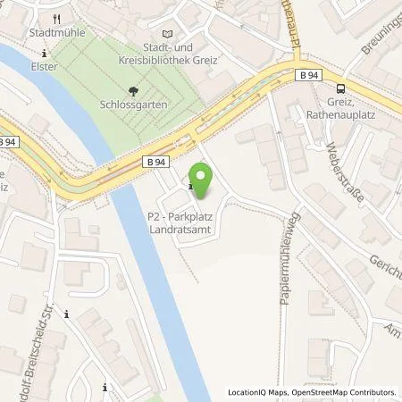 Standortübersicht der Tankstelle Energieversorgung Greiz GmbH in 07973 Greiz