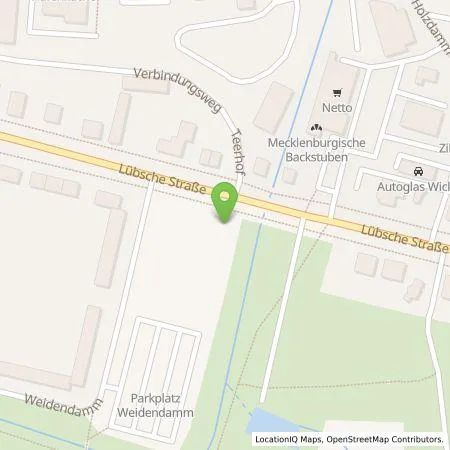 Standortübersicht der Tankstelle Stadtwerke Wismar GmbH in 23966 Wismar