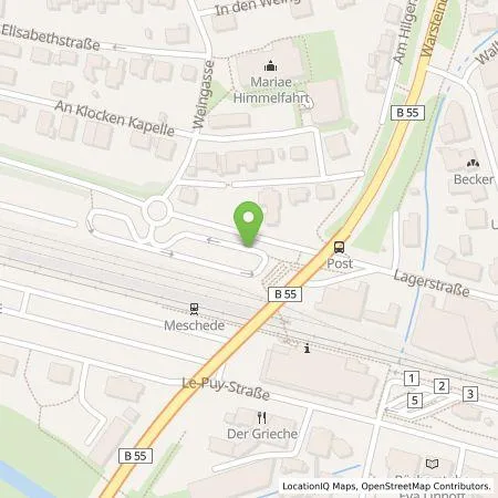 Standortübersicht der Tankstelle Hochsauerlandenergie GmbH in 59872 Meschede