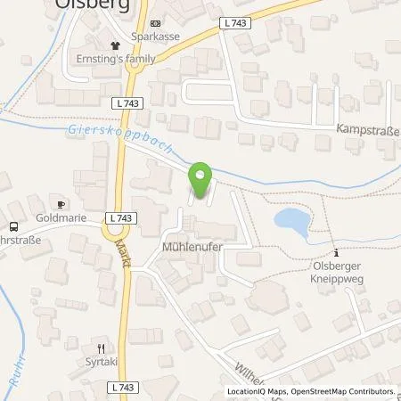 Standortübersicht der Tankstelle Hochsauerlandenergie GmbH in 59939 Olsberg