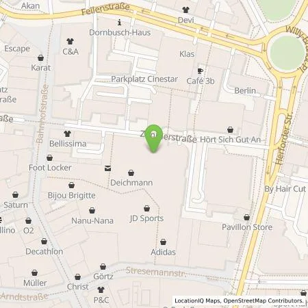 Standortübersicht der Tankstelle symCharge GmbH in 33602 Bielefeld