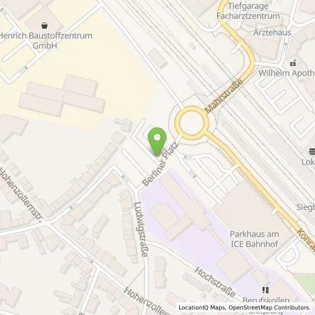 Standortübersicht der Tankstelle rhenag Rheinische Energie Aktiengesellschaft in 53721 Siegburg