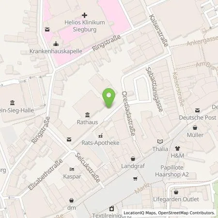 Standortübersicht der Tankstelle rhenag Rheinische Energie Aktiengesellschaft in 50968 Siegburg