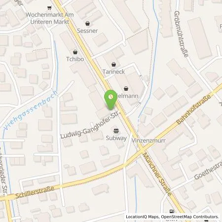 Standortübersicht der Tankstelle Volksbank Raiffeisenbank Dachau eG in 85221 Dachau