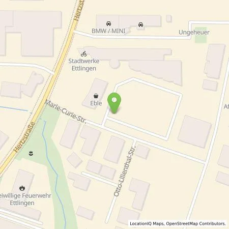 Standortübersicht der Tankstelle Stadtwerke Ettlingen GmbH in 76275 Ettlingen