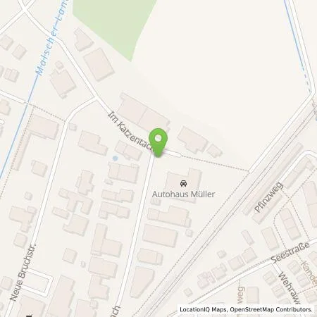 Standortübersicht der Tankstelle Stadtwerke Ettlingen GmbH in 76275 Ettlingen