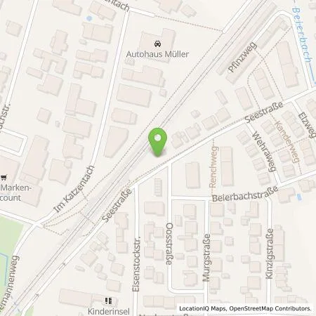 Standortübersicht der Tankstelle Stadtwerke Ettlingen GmbH in 76275 Ettlingen