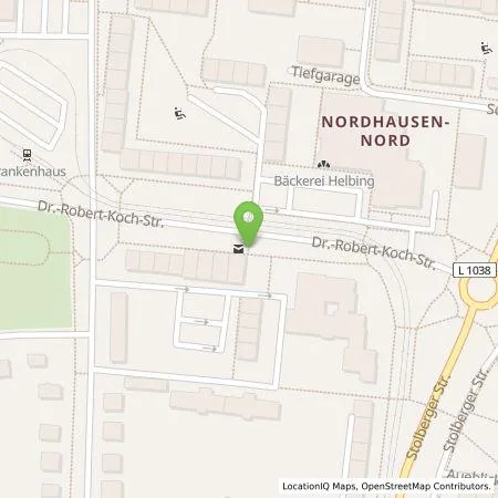 Standortübersicht der Tankstelle Energieversorgung Nordhausen GmbH in 99734 Nordhausen