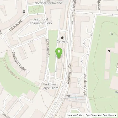 Standortübersicht der Tankstelle Energieversorgung Nordhausen GmbH in 99734 Nordhausen