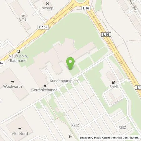 Standortübersicht der Tankstelle Stadtwerke Neuruppin GmbH in 16816 Neuruppin