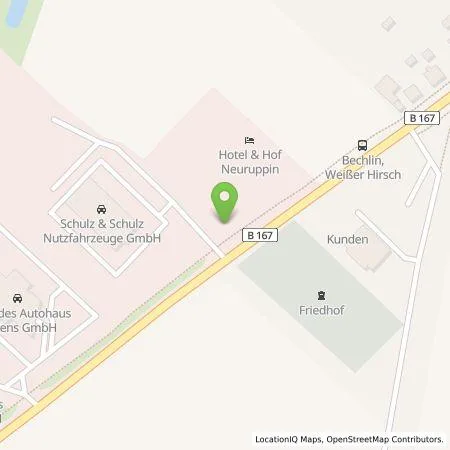 Standortübersicht der Tankstelle Stadtwerke Neuruppin GmbH in 16816 Neuruppin