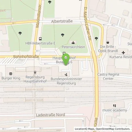 Standortübersicht der Tankstelle DB Energie GmbH in 93047 Regensburg