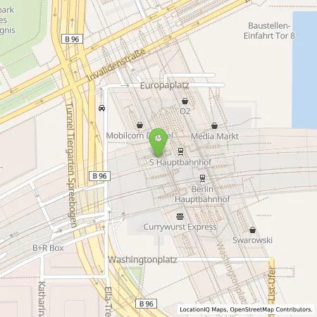 Standortübersicht der Tankstelle DB Energie GmbH in 10557 Berlin