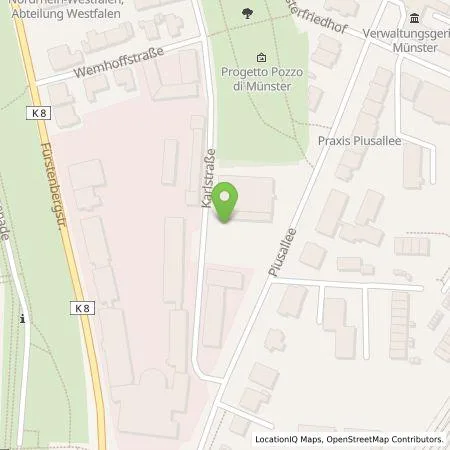 Standortübersicht der Tankstelle Ensev GmbH in 48147 Münster