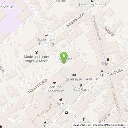 Standortübersicht der Tankstelle Stadtwerke Homburg GmbH in 66424 Homburg