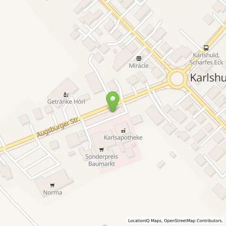 Standortübersicht der Tankstelle Stadtwerke Ingolstadt Energie GmbH in 86668 Karlshuld