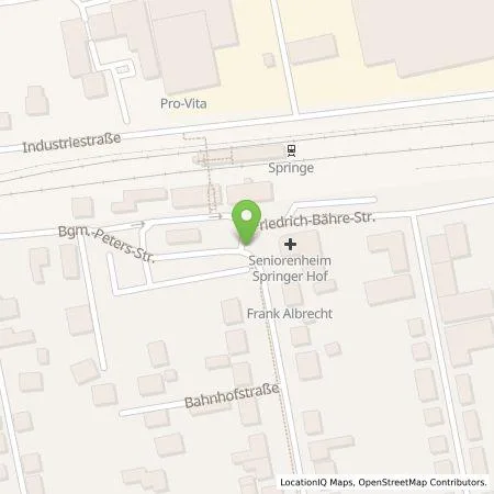 Standortübersicht der Tankstelle Stadtwerke Springe GmbH in 31832 Springe