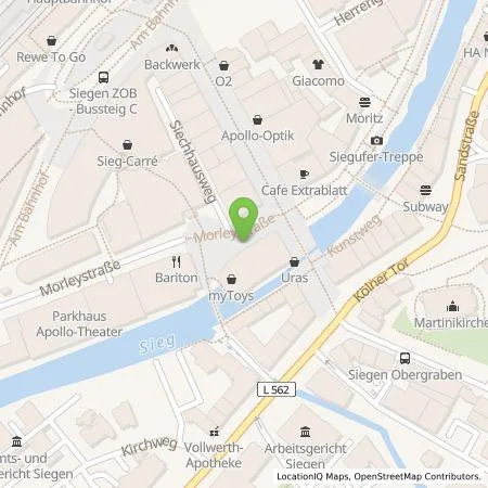 Standortübersicht der Tankstelle KEG SIEGEN mbHwww.keg-siegen.de in 57072 Siegen
